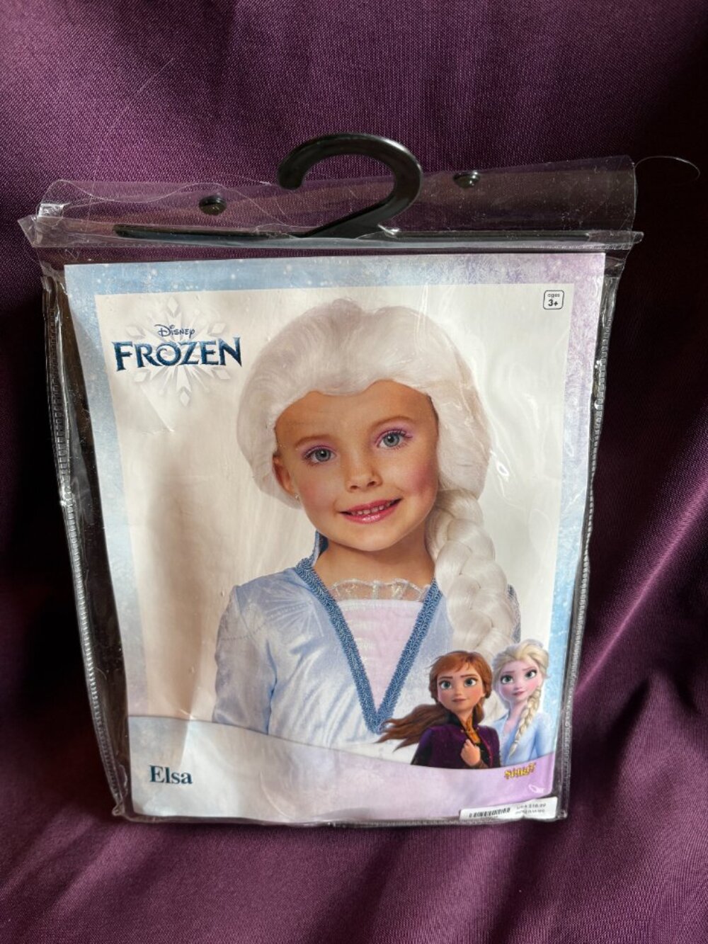 Disney Frozen Elsa Wig Girls White Blonde Braid Tinsel Spirit Halloween Costume